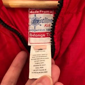 Rare Vintage Frostline Kit Handmade Down Vest
